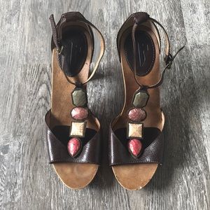 Frye Dolly Jeweled T-Strap Sandals